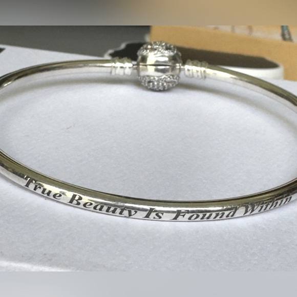 PANDORA Disney Beauty and the Beast Bracelet with Rose Clasp 590748CZ 7.5” - Picture 5 of 7